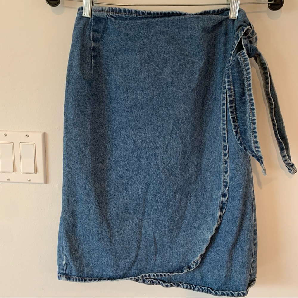 Vintage Bim Blais Wrap Denim Skirt Women’s 12 Jean Western
